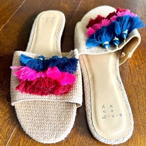 Target colorful tassel sandals